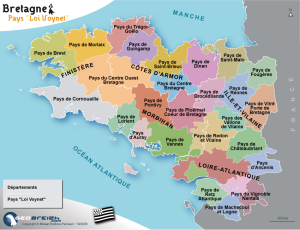 Carte des pays bretons